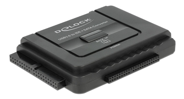 Delock Converter USB 3.0 to SATA 6GB/s/IDE40PIN/IDE44PIN, Black in de groep COMPUTERS & RANDAPPARATUUR / Computerkabels / Interne / SATA bij TP E-commerce Nordic AB (38-52952)