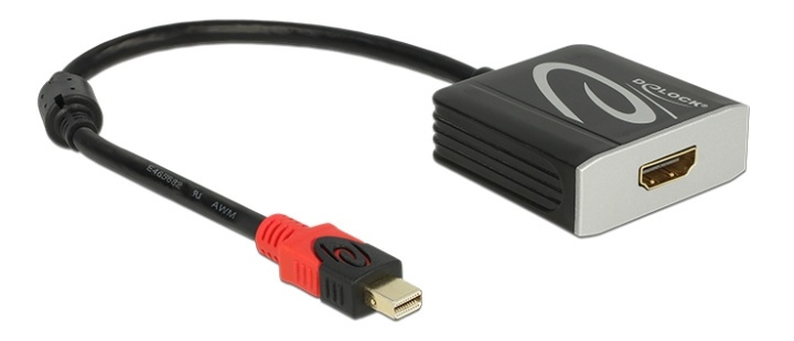 DeLOCK mini DisplayPort to HDMI-adapter, active, 4K in 60Hz, black in de groep COMPUTERS & RANDAPPARATUUR / Computerkabels / DisplayPort / Adapters bij TP E-commerce Nordic AB (38-52986)