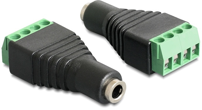 DeLOCK adapter, 3,5mm stereo ho till 4-pin terminalblock, svart in de groep HOME ELECTRONICS / Kabels & Adapters / Audio Analoog / Adapters bij TP E-commerce Nordic AB (38-53005)