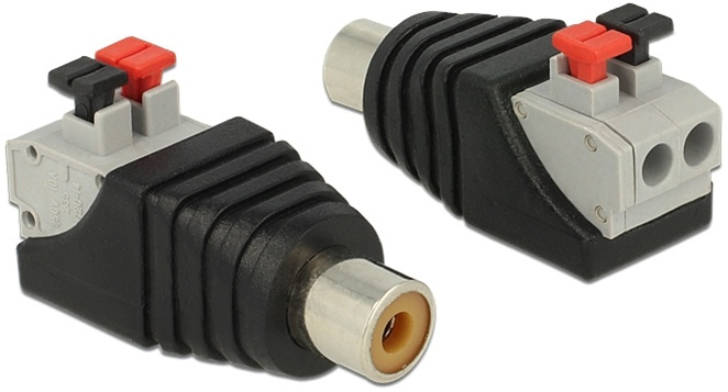 DeLOCK RCA terminalblocksadapter, RCA hona, pitch 5mm in de groep HOME ELECTRONICS / Kabels & Adapters / RCA / Adapters bij TP E-commerce Nordic AB (38-53011)