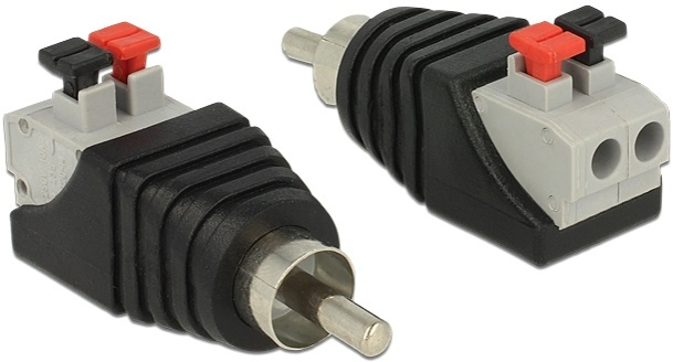 DeLOCK RCA terminalblocksadapter, RCA hane, pitch 5mm in de groep HOME ELECTRONICS / Kabels & Adapters / Audio Analoog / Adapters bij TP E-commerce Nordic AB (38-53012)
