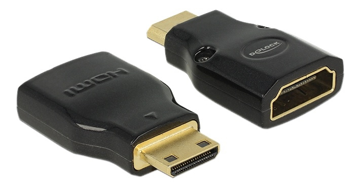 Delock Adapter High Speed HDMI with Ethernet – HDMI Mini-C male > HDMI in de groep HOME ELECTRONICS / Kabels & Adapters / HDMI / Adapters bij TP E-commerce Nordic AB (38-53021)