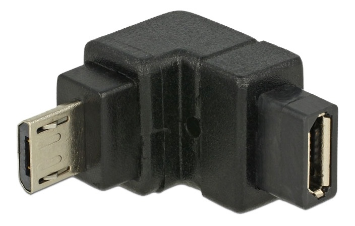 Delock Adapter USB 2.0 Micro-B male > USB 2.0 Micro-B female angled do in de groep COMPUTERS & RANDAPPARATUUR / Computerkabels / USB / Micro-USB / Adapters bij TP E-commerce Nordic AB (38-53024)