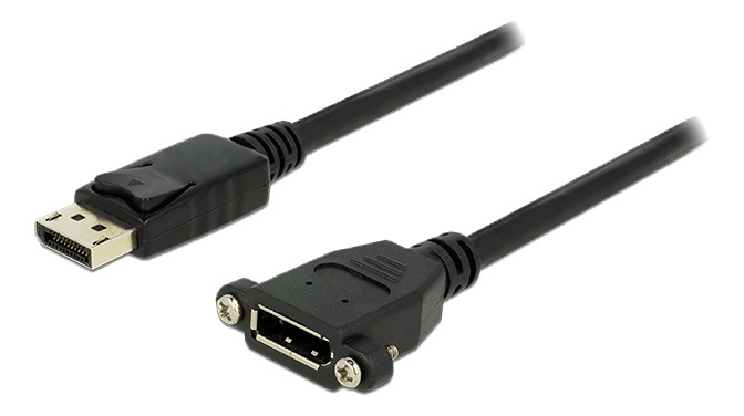 Delock Cable Displayport 1.2 male > Displayport female panel-mount 1 m in de groep COMPUTERS & RANDAPPARATUUR / Computerkabels / DisplayPort / Kabels bij TP E-commerce Nordic AB (38-53079)