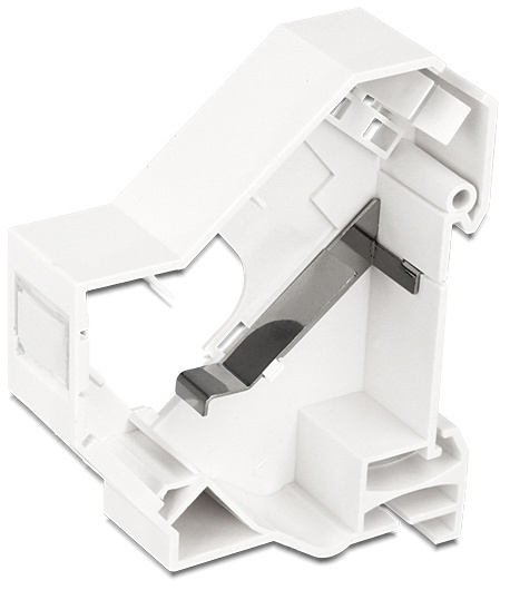 DeLOCK Keystone Mounting for DIN rail, shielded, white in de groep COMPUTERS & RANDAPPARATUUR / Computerkabels / Netwerkkabels / Adapters & Geleiderverbindingen bij TP E-commerce Nordic AB (38-53084)