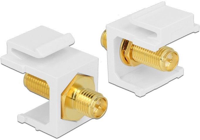 DeLOCK Keystone modul, RP-SMA ho - RP-SMA ho, 50 Ohm, vit in de groep COMPUTERS & RANDAPPARATUUR / Computerkabels / Netwerkkabels / Adapters & Geleiderverbindingen bij TP E-commerce Nordic AB (38-53097)