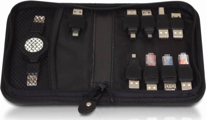 DeLOCK kabelväska med utdragbara kablar och adaptrar in de groep HUISHOUDEN & TUIN / Gereedschap / Overig gereedschap & Accessoires bij TP E-commerce Nordic AB (38-53129)