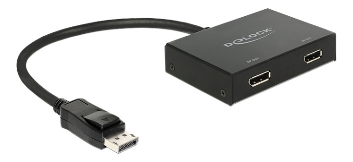 DeLOCK Displayport 1.2 Splitter in de groep COMPUTERS & RANDAPPARATUUR / Computerkabels / DisplayPort / Adapters bij TP E-commerce Nordic AB (38-53138)