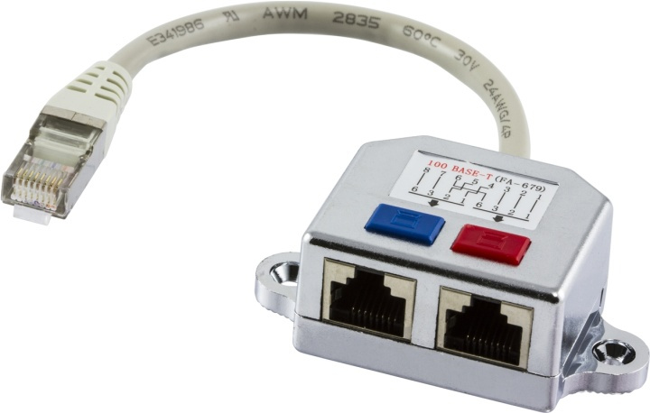 DELTACO Y-kabel RJ45 TP, FTP (skärmad) in de groep COMPUTERS & RANDAPPARATUUR / Computerkabels / Netwerkkabels / Adapters & Geleiderverbindingen bij TP E-commerce Nordic AB (38-53173)