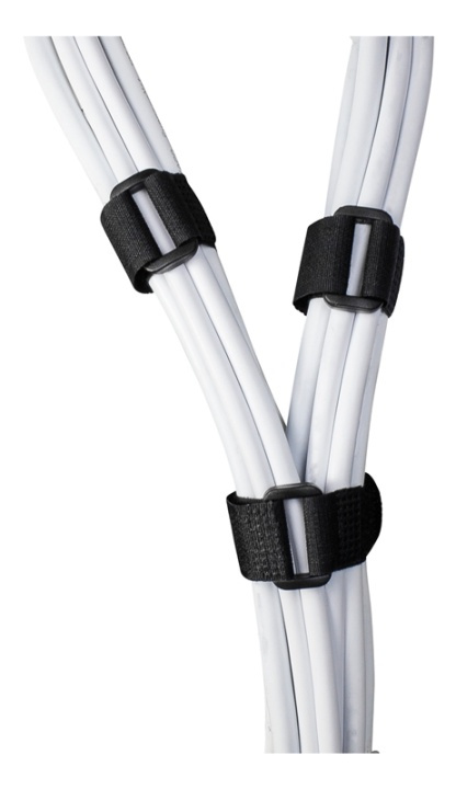 DELTACO Hook and loop fastener cable ties, 20x180mm, 10-pack, black in de groep HOME ELECTRONICS / Kabels & Adapters / Kabelbeheer bij TP E-commerce Nordic AB (38-53217)
