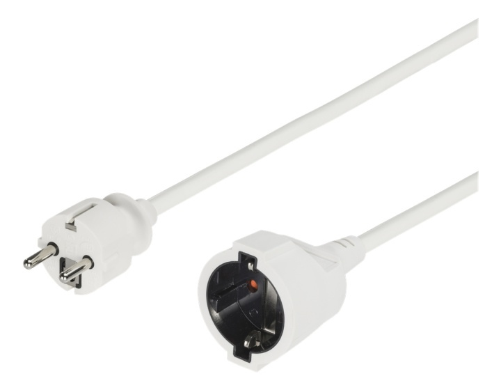 Shuko Type Extension Cord with Children Protection, White 3m in de groep HUISHOUDEN & TUIN / Elektriciteit & Verlichting / Verlengkabels bij TP E-commerce Nordic AB (38-53277)