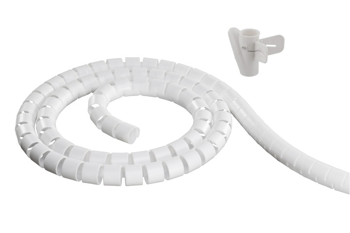 DELTACO nylon wire tube, 25mm diameter tool included, 2.5m, white in de groep HOME ELECTRONICS / Kabels & Adapters / Kabelbeheer bij TP E-commerce Nordic AB (38-53415)