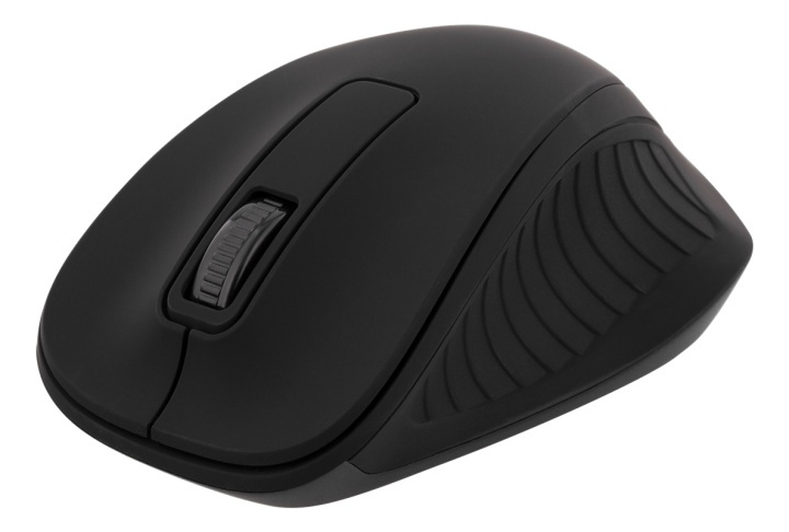 DELTACO wireless optical mouse 2,4GHz, 3 buttons with a scroll, black in de groep COMPUTERS & RANDAPPARATUUR / Muizen en toetsenborden / Muizen / Met kabel bij TP E-commerce Nordic AB (38-53471)