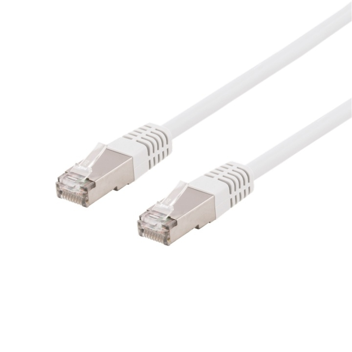 DELTACO S/FTP Cat6 patchkabel, LSZH, 0,3m, White in de groep COMPUTERS & RANDAPPARATUUR / Computerkabels / Netwerkkabels / Cat6 bij TP E-commerce Nordic AB (38-53518)