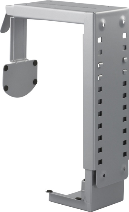 DELTACO computer holder for mounting under the table /on wall , silver in de groep COMPUTERS & RANDAPPARATUUR / Computeraccessoires / Computerhouders bij TP E-commerce Nordic AB (38-53538)