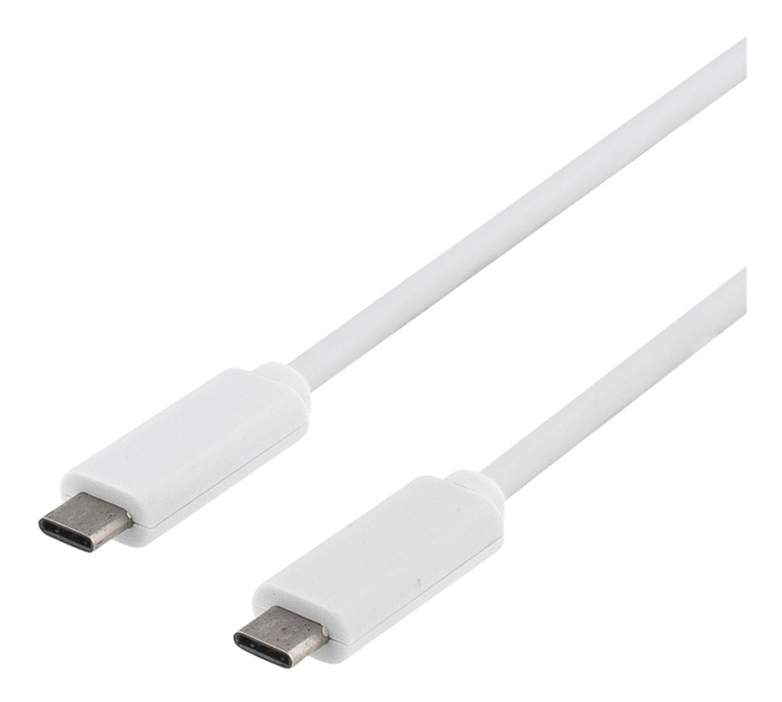 DELTACO USB 3.1 cable, Gen 1, Type C - Type C, 0.5m, white in de groep SMARTPHONE & TABLETS / Opladers & Kabels / Kabels / Kabels Type C bij TP E-commerce Nordic AB (38-53697)
