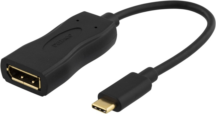 DELTACO USB 3.1 to DisplayPort adapter, USB type C - DP female , black in de groep COMPUTERS & RANDAPPARATUUR / Computerkabels / DisplayPort / Adapters bij TP E-commerce Nordic AB (38-53770)