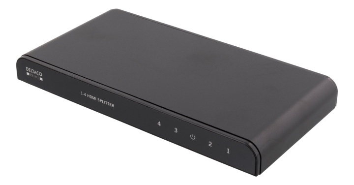 DELTACO PRIME HDMI Splitter, 1 to 4 splitter, 4K, HDCP, 3D, black in de groep COMPUTERS & RANDAPPARATUUR / Computerkabels / Schakelaars bij TP E-commerce Nordic AB (38-53927)