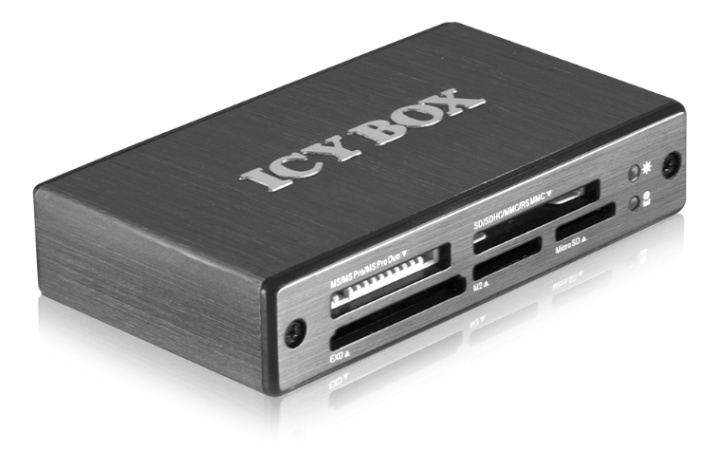 ICY BOX External USB 3.0 memory card reader, all-in-one, aluminum, gra in de groep HOME ELECTRONICS / Opslagmedia / Geheugenkaartlezer bij TP E-commerce Nordic AB (38-54548)