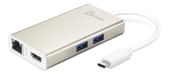 j5create USB 3.1 hub with Gigabit Ethernet and HDMI, USB Type C in de groep COMPUTERS & RANDAPPARATUUR / Computeraccessoires / USB-hubs bij TP E-commerce Nordic AB (38-54715)