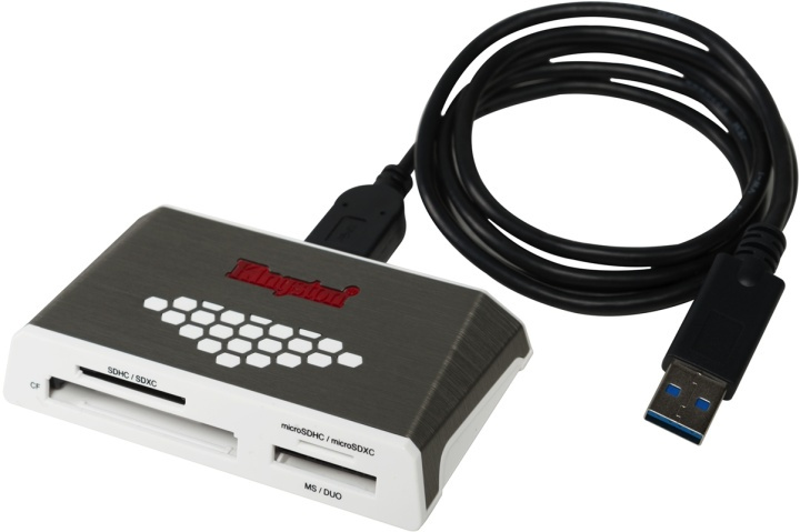 Kingston FCR-HS4 - Extern USB 3.0 minneskortläsare, svart/grå in de groep HOME ELECTRONICS / Opslagmedia / Geheugenkaartlezer bij TP E-commerce Nordic AB (38-54785)