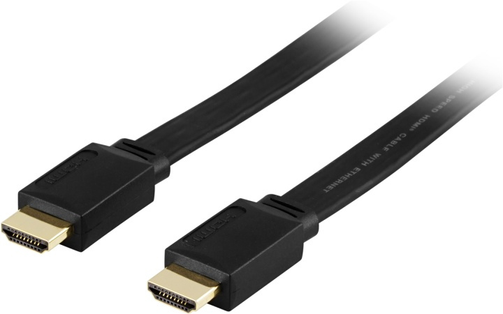 DELTACO flat HDMI cable, HDMI High Speed with Ethernet, 4K, 7m, black in de groep HOME ELECTRONICS / Kabels & Adapters / HDMI / Kabels bij TP E-commerce Nordic AB (38-5504)