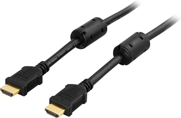 DELTACO HDMI cable, HDMI High Speed with Ethernet, 10m, black in de groep HOME ELECTRONICS / Kabels & Adapters / HDMI / Kabels bij TP E-commerce Nordic AB (38-5505)