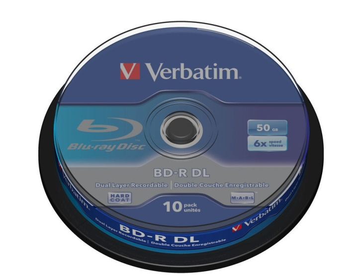 Verbatim BD-R Double Layer 6X, Scratchguard surface 10p Spindle in de groep HOME ELECTRONICS / Opslagmedia / CD/DVD/BD-schijven / Cd/dvd-opslag bij TP E-commerce Nordic AB (38-55899)