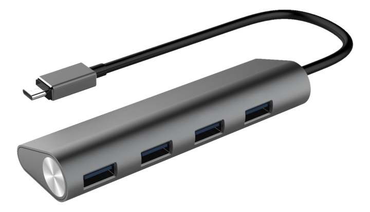 DELTACO 4 Port USB 3.1 Type C HUB in de groep COMPUTERS & RANDAPPARATUUR / Computeraccessoires / USB-hubs bij TP E-commerce Nordic AB (38-55974)