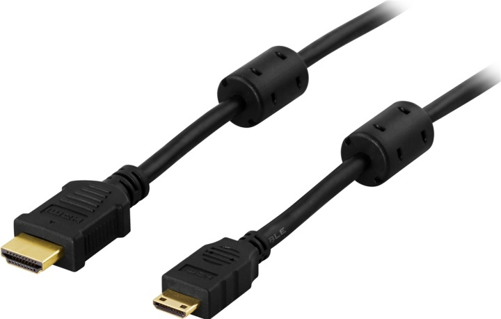 DELTACO HDMI cable, HDMI High Speed with Ethernet, 4K, 1m, black in de groep HOME ELECTRONICS / Kabels & Adapters / HDMI / Kabels bij TP E-commerce Nordic AB (38-5664)