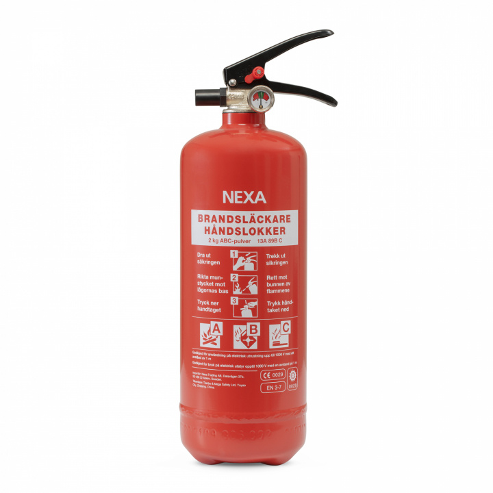 Nexa brandsläckare, 2 Kg ABC-pulver med väggfäste (13402) in de groep HUISHOUDEN & TUIN / Alarm & Beveiliging / Vuur, rook, gas / Brandblussers bij TP E-commerce Nordic AB (38-5686)
