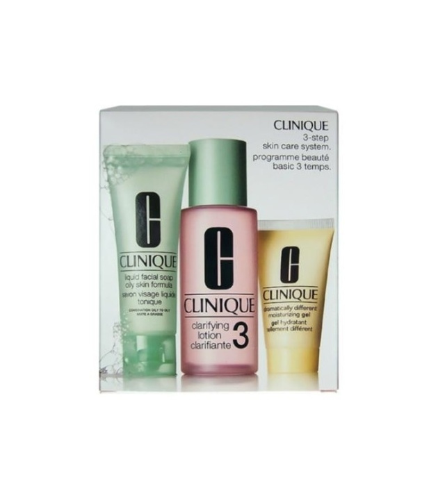 Giftset Clinique 3 step Skin Care System 3 in de groep BEAUTY & HEALTH / Cadeausets / Cadeausets voor haar bij TP E-commerce Nordic AB (38-57092)