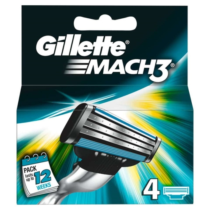 Gillette Mach3 4-pack in de groep BEAUTY & HEALTH / Haar & Styling / Scheren & Trimmen / Scheermessen & Accessoires bij TP E-commerce Nordic AB (38-57194)