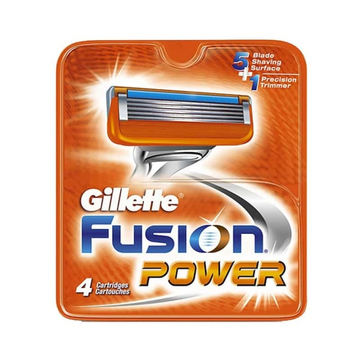 Gillette Fusion Power 4-pack in de groep BEAUTY & HEALTH / Haar & Styling / Scheren & Trimmen / Scheermessen & Accessoires bij TP E-commerce Nordic AB (38-57196)