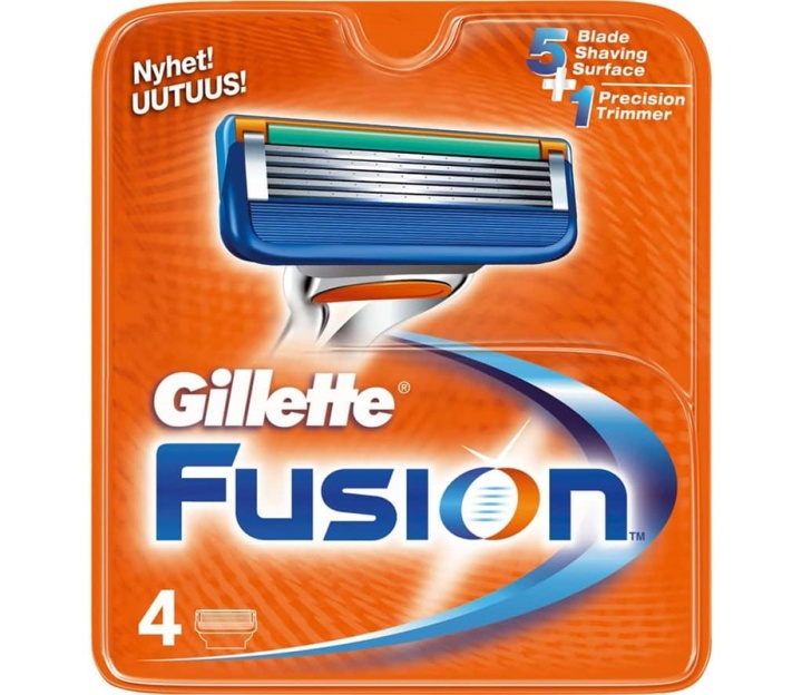 Gillette Fusion 4-pack in de groep BEAUTY & HEALTH / Haar & Styling / Scheren & Trimmen / Scheermessen & Accessoires bij TP E-commerce Nordic AB (38-57202)