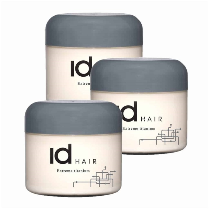 3-pack ID Hair Extreme Titanium Wax 100ml in de groep BEAUTY & HEALTH / Haar & Styling / Hair styling / Haarwax bij TP E-commerce Nordic AB (38-57376)