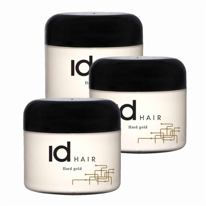 3-pack ID Hair Hard Gold Wax 100ml in de groep BEAUTY & HEALTH / Haar & Styling / Hair styling / Haarwax bij TP E-commerce Nordic AB (38-57380)