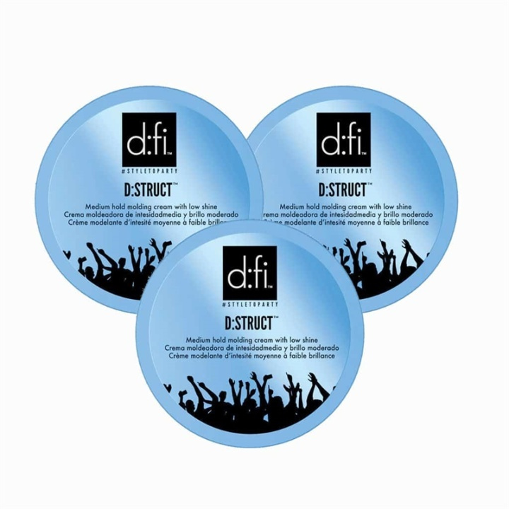 3-pack D:fi D:struct Molding Cream Blå Stor 150g in de groep BEAUTY & HEALTH / Haar & Styling / Hair styling / Haarwax bij TP E-commerce Nordic AB (38-57532)