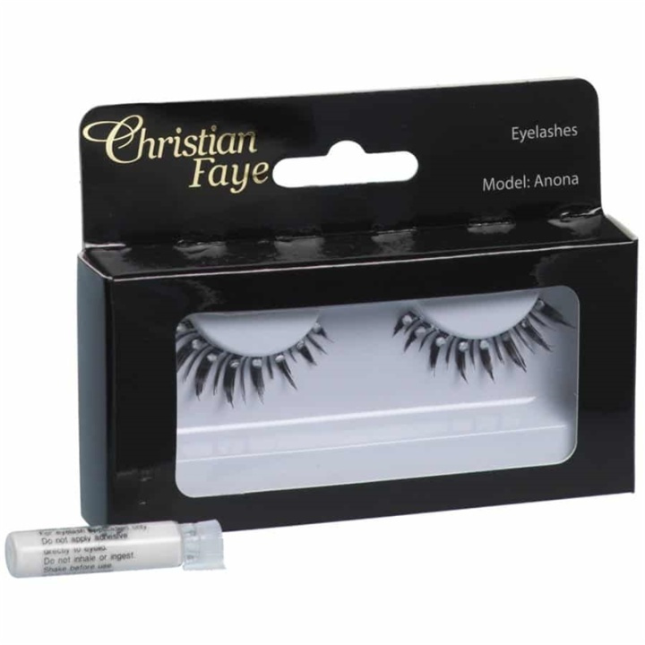 Christian Faye Eyelashes Afton With Glue in de groep BEAUTY & HEALTH / Makeup / Ogen & Wenkbrauwen / Nepwimpers bij TP E-commerce Nordic AB (38-58636)