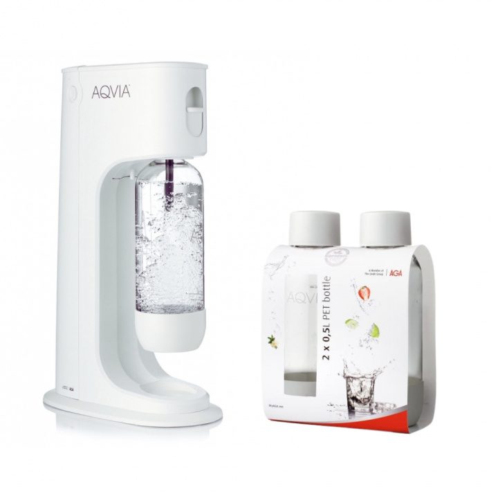 AGA Aqvia Balance (Snow White) + 2 x 0,5L PET-flaskor in de groep HUISHOUDEN & TUIN / Huishoudelijke apparaten / Water & Sap / Carbonatatiemachines / Carbonatatiemachines bij TP E-commerce Nordic AB (38-5876PKT)