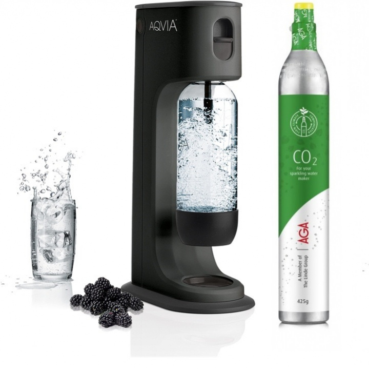 AGA Aqvia Balance (Black) inkl. Kolsyrepatron in de groep HUISHOUDEN & TUIN / Huishoudelijke apparaten / Water & Sap / Carbonatatiemachines / Carbonatatiemachines bij TP E-commerce Nordic AB (38-5877SP)