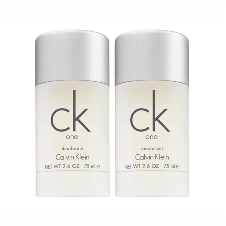 2-pack Calvin Klein CK One Deostick 75ml in de groep BEAUTY & HEALTH / Geuren & Parfum / Deodorant / Deodorant voor mannen bij TP E-commerce Nordic AB (38-59296)