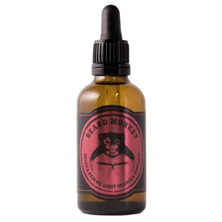 Beard Monkey Beard & Hair Oil Light Orange & Cinnamon 50ml in de groep BEAUTY & HEALTH / Haar & Styling / Baardverzorging / Baardolie bij TP E-commerce Nordic AB (38-59308)