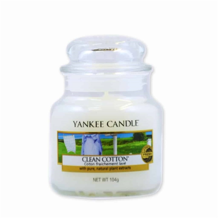 Yankee Candle Classic Small Jar Clean Cotton Candle 104g in de groep BEAUTY & HEALTH / Geuren & Parfum / Overige geuren / Geurkaarsen bij TP E-commerce Nordic AB (38-59337)