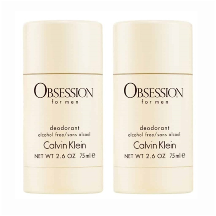 2-pack Calvin Klein Obsession For Men Deostick 75ml in de groep BEAUTY & HEALTH / Geuren & Parfum / Deodorant / Deodorant voor vrouwen bij TP E-commerce Nordic AB (38-59364)