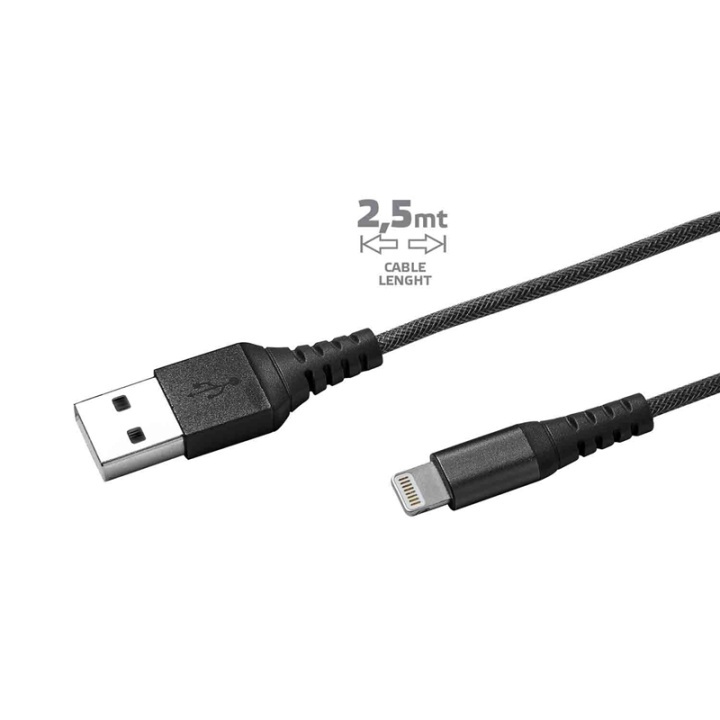 Celly Extreme Cable Lightning 25cm S (USBLIGHTNYL25BK) in de groep SMARTPHONE & TABLETS / Opladers & Kabels / Kabels / Kabels Lightning bij TP E-commerce Nordic AB (38-59727)