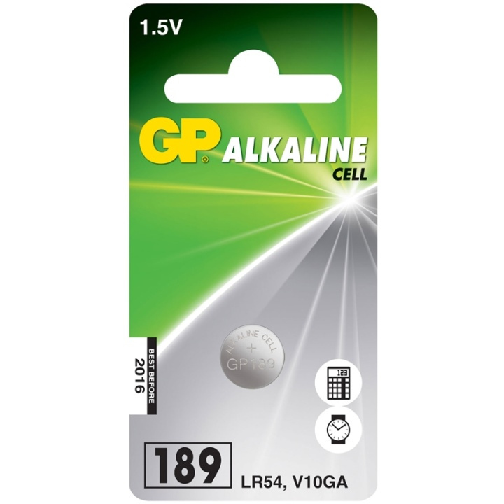 GP LR54 1,5V Alkaline 1-pak (102004) in de groep HOME ELECTRONICS / Batterijen & Opladers / Batterijen / Knoopcel bij TP E-commerce Nordic AB (38-60057)