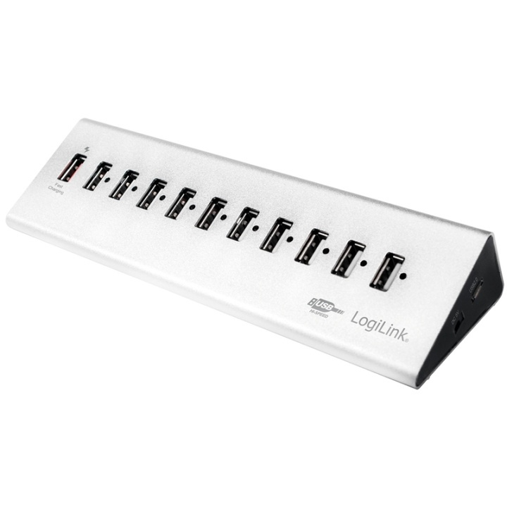 LogiLink USB 2.0-hub 10+1 fast charge (UA0226) in de groep COMPUTERS & RANDAPPARATUUR / Computeraccessoires / USB-hubs bij TP E-commerce Nordic AB (38-60475)