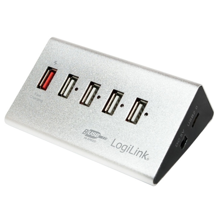 LogiLink USB 2.0-hub 4+1 fast charge (UA0224) in de groep COMPUTERS & RANDAPPARATUUR / Computeraccessoires / USB-hubs bij TP E-commerce Nordic AB (38-60484)