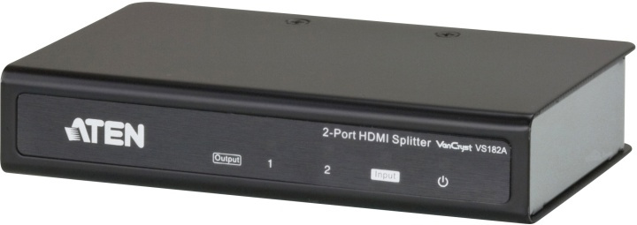 ATEN 2-ports HDMI-splitter, en till två skärmar, UHD, 1080p, 3D, sv in de groep COMPUTERS & RANDAPPARATUUR / Computerkabels / Schakelaars bij TP E-commerce Nordic AB (38-61278)